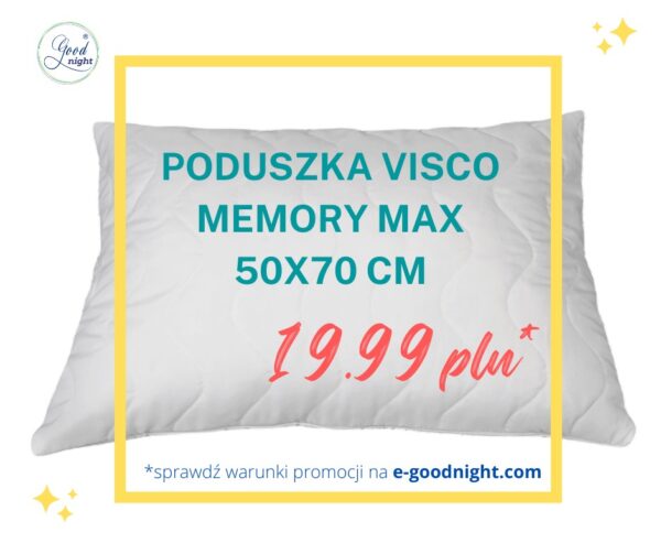 Poduszka ortopedyczna visco memory max 70x50 cm Sprawdź warunki promocji!