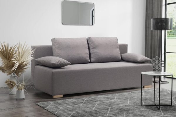 Wygodna sofa rozkładana z pojemnikiem na pościel różne kolory